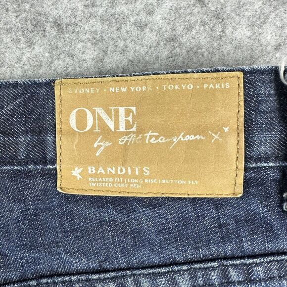 One Teaspoon Jean Shorts Womens 26 Bandits Relaxed Long Rise Button Fly Twisted - Picture 7 of 13